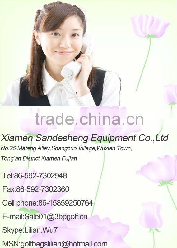 White black wateproof pu plain golf bags