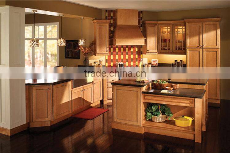 Classic solid wood kitchen hot selling kitchen cabinets