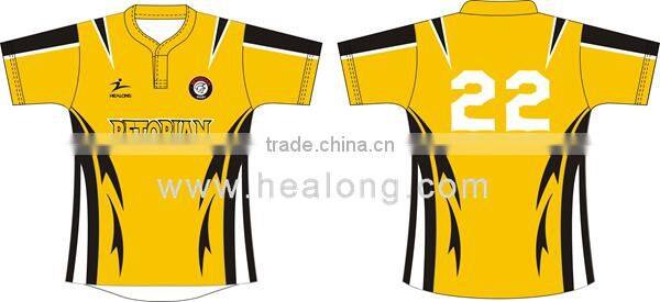 280gsm polyester Rugby jersey,short sleeve wholesale women rugby top