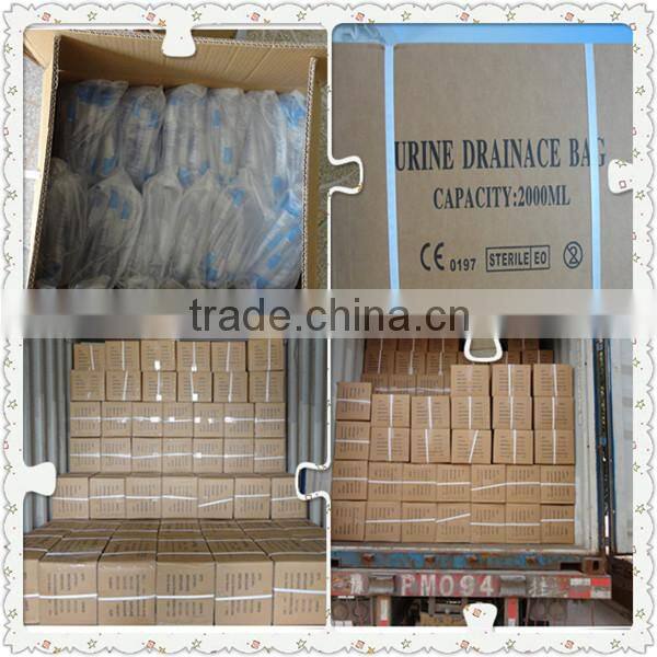 High Quality Cross Valve Hanger PVC Urine bag