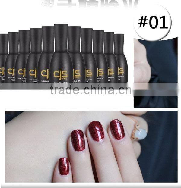 2016 new fashion 10ml UV LED Soak Off nail art UV gel polish red wine gel polish
