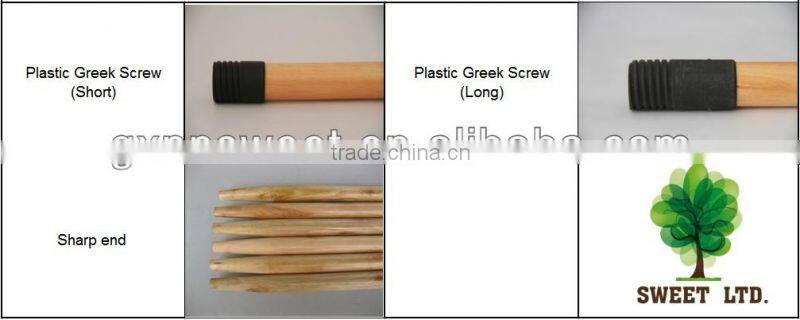 Painted wooden broom sticks