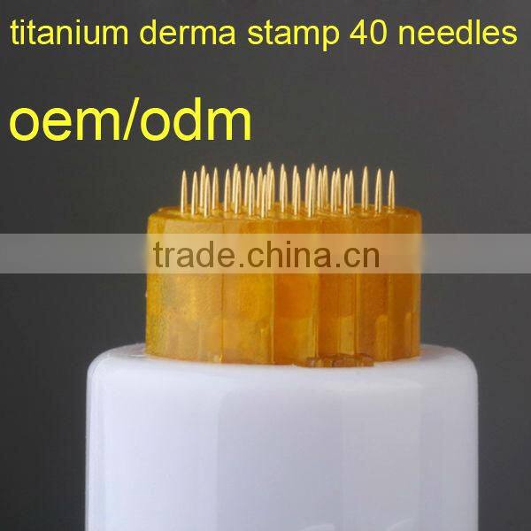 DRS derma stamp care needle stamp roll with 40 needles titanium