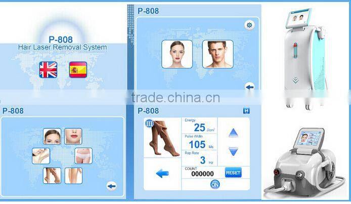 2016 vertical high performance 808 diode laser hair removal/808 laser hair removal machine