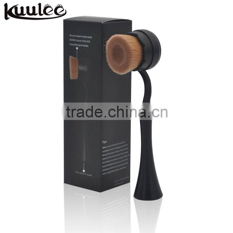 New long handle round cosmetic mineral make up brush