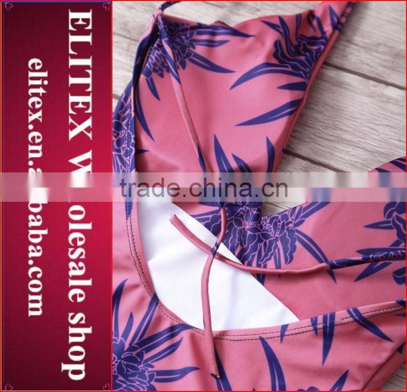 Stock Wholesale Red Seamless Fashion One Piece Woman Bikini Swimwear 2017