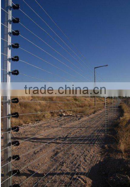 Aluminium alloy terminal post for electric fence, power coated aluminum fence post for top wall fencing