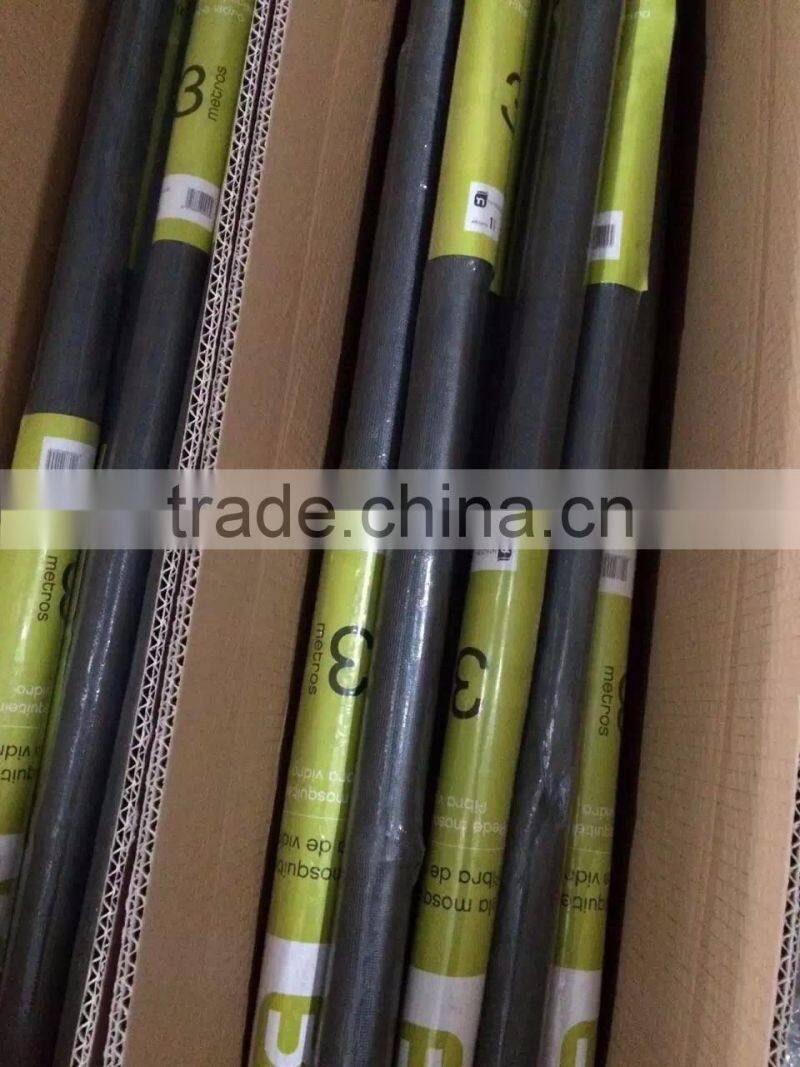 Fiberglass Black Gray Plisse Insect Screen Mesh/Pleated Mosquito Net/Fiber glass Plicated Insect Mesh with Print