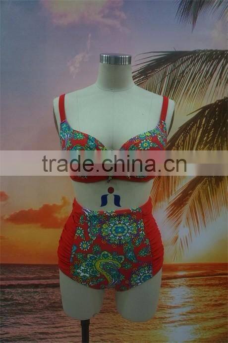 Wholesale 2016 High Waist Swimsuit Swimwear Women Bikini