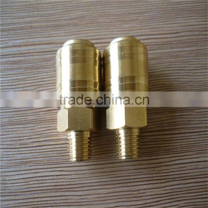 Quick Coupling German Type-Plug male thread brass connector