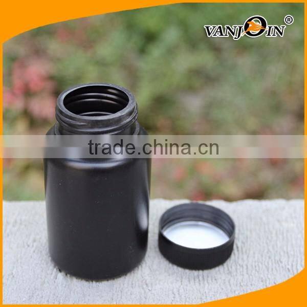 Round Black 120ml HDPE Plastic Pharmacy Containers Bottle