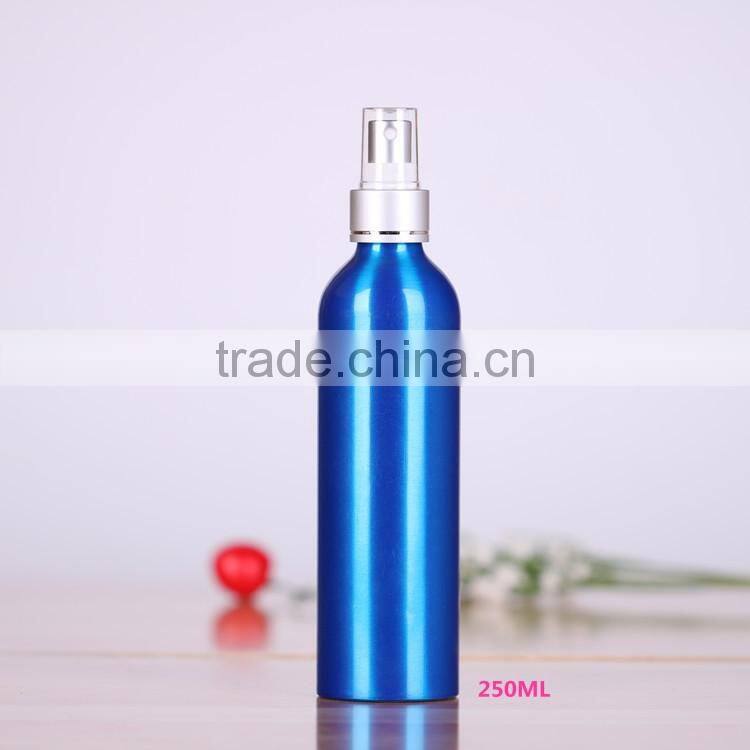 Wholesale 30-500ml blue aluminum perfume bottles,aluminum mist spray bottle with cap for cosmetic packaging