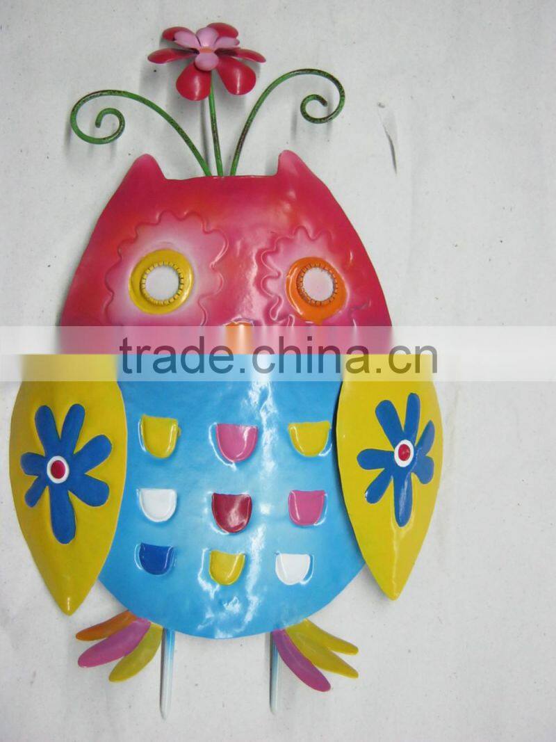 2015 newest owl garden decoration stake metal owl stake decorative owl pick garden owl owl for garden decor