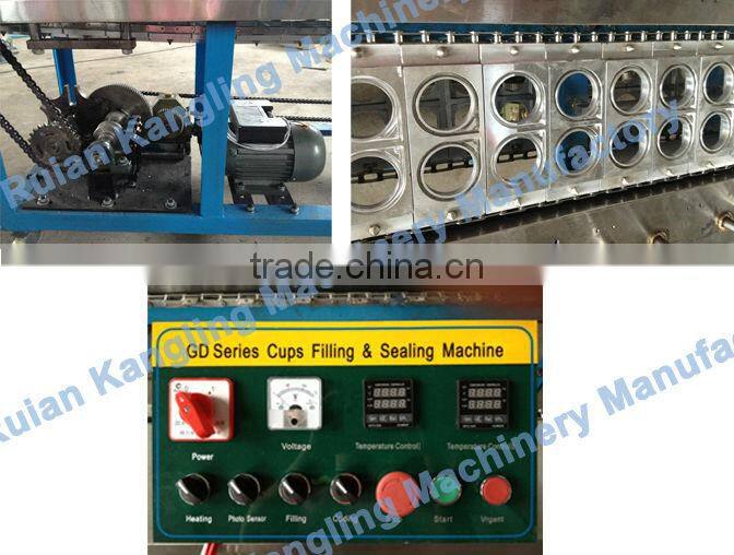 GD2 Series Cups Filling Sealing Machine for Fluid Beverage