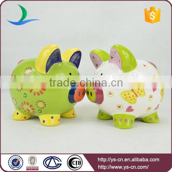 Promotional hand-painted ceramic piggy banks