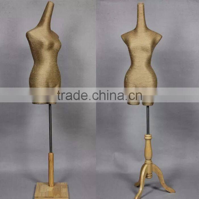 Fiberglass covered with Hemp Rope half body torso female mannequin