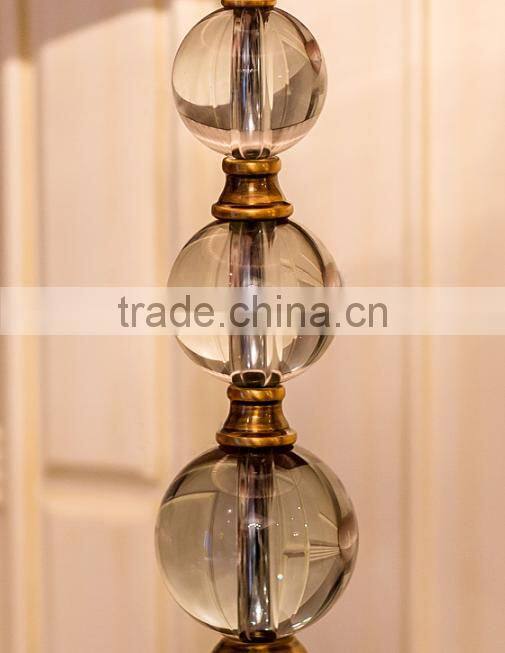 Brown color lampshade K9 crystal table lamp