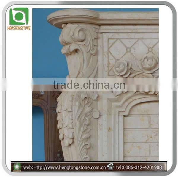 Quyang factory fireplace mantel marble