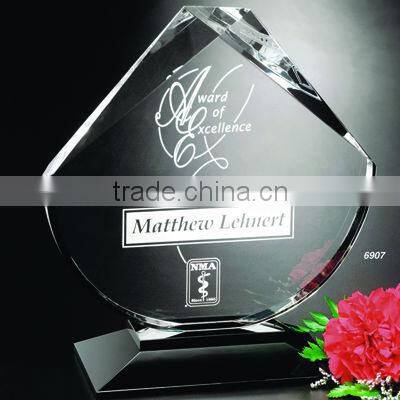 2016 elegant crystal diamond shape trophy
