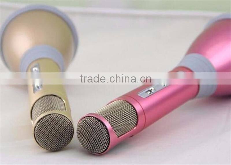 China distributer K068 Wholesale Portable Mini karaoke microphone with Mic Speaker KTV Singing Record