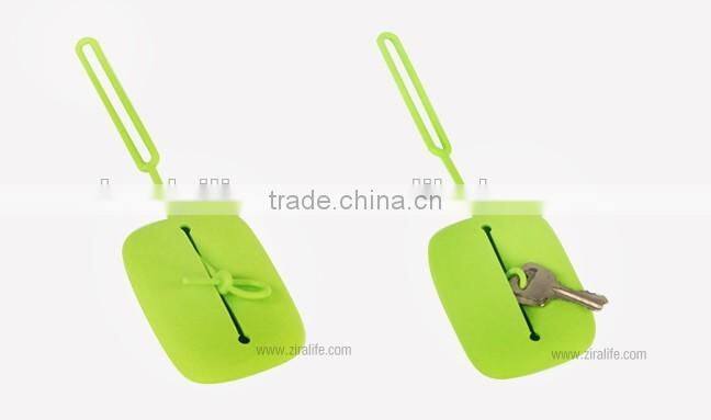 Hot selling mini silicone key bag with holder