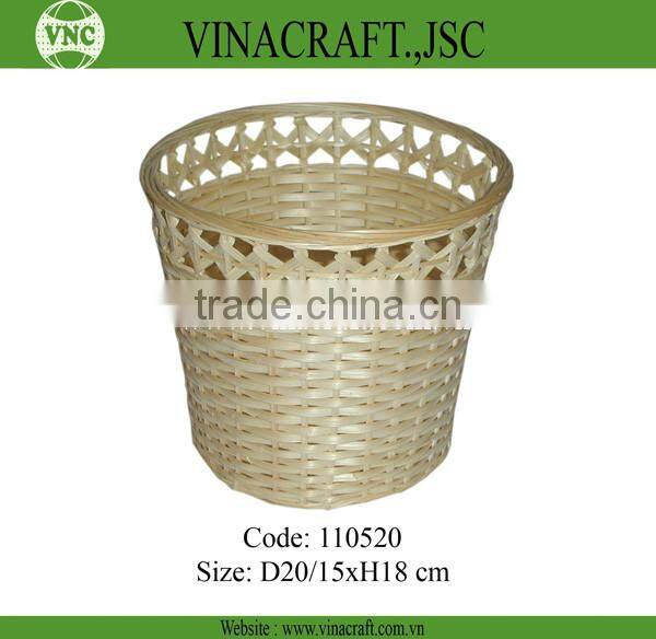 Bamboo waste basket set of two