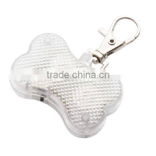 Bone shaped safety LED light with carabiner