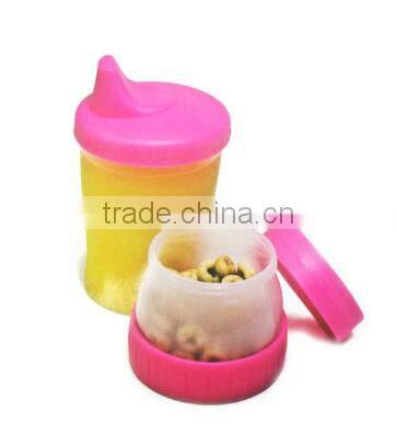 Baby Sip Snack Sippie Cup Detachable Food Snack Container Keeper BPA Free 9 Oz