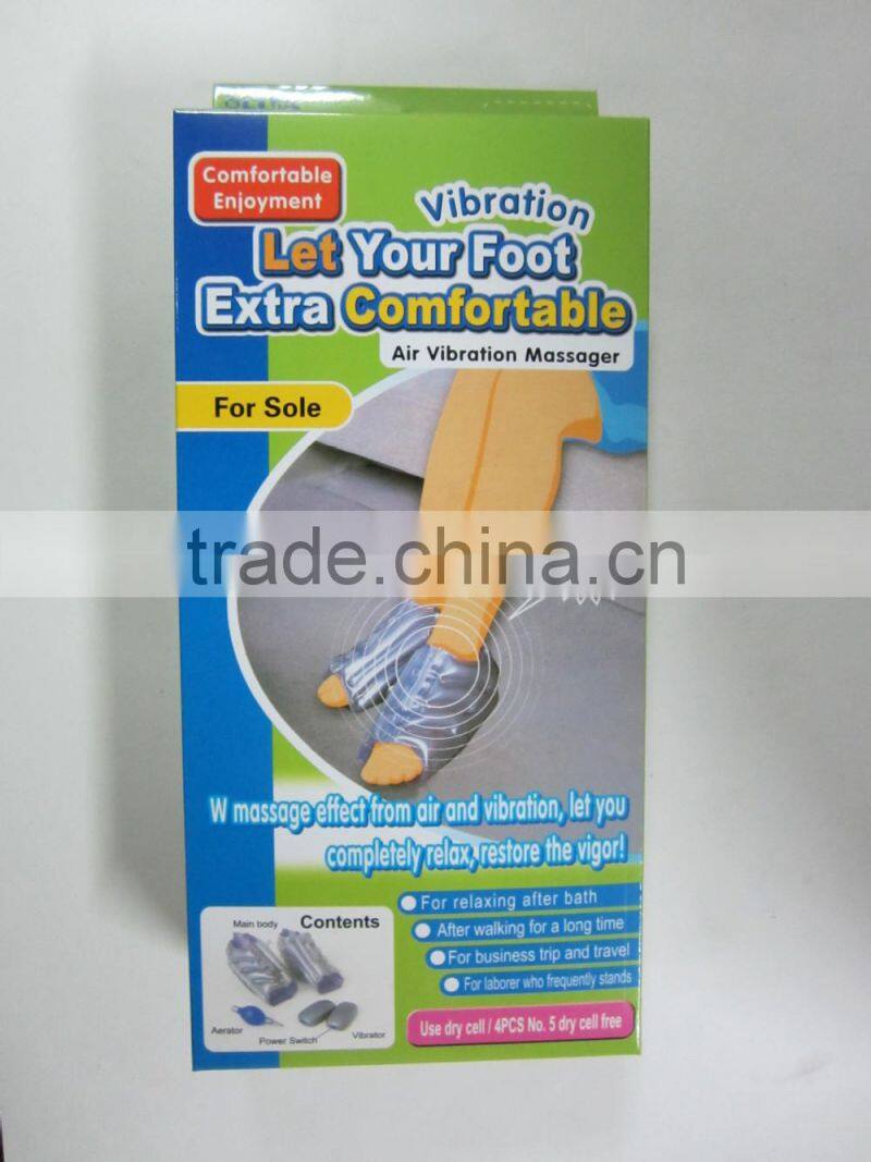 Inflation Pressure Assisted Air Vibration Foot Massager