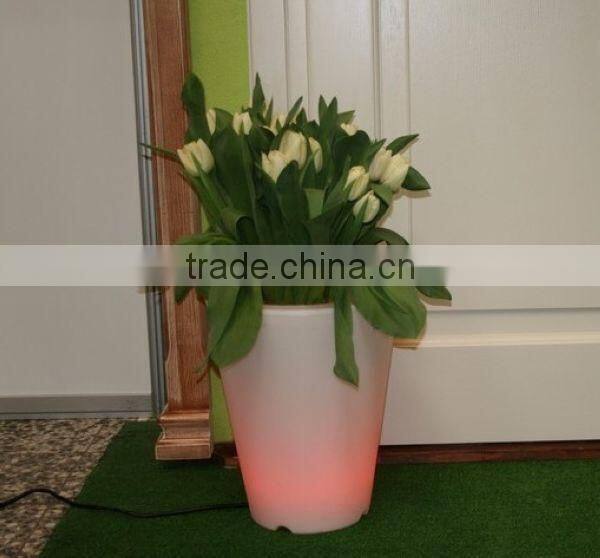 FO-9523 LED Light Flower Pot, Lighted Outdoor Flower Pots, Bulk Flower Pots