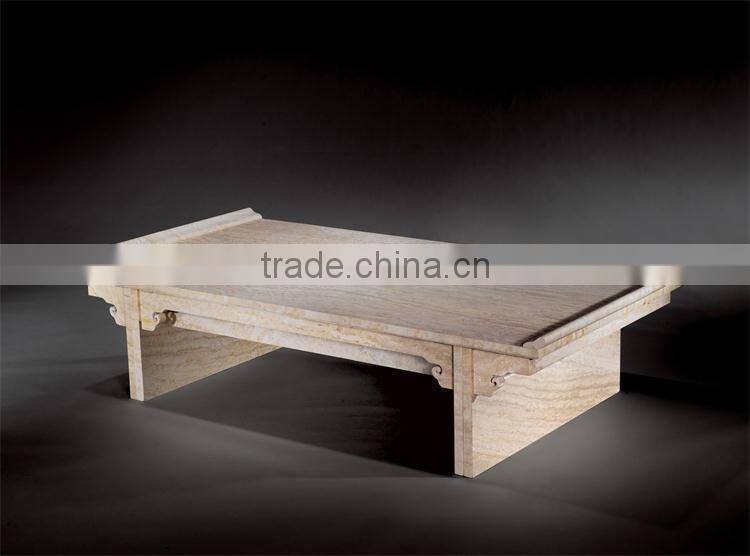 modern white travertine marble living room coffee table for sale