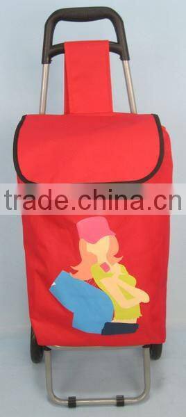 16Cm Eva Wheels Folding Shopping Trolley Bag With 2 Wheels With Oxford