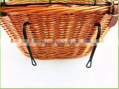 Wholesale bike wicker basket front pet bicycle basket for dogs