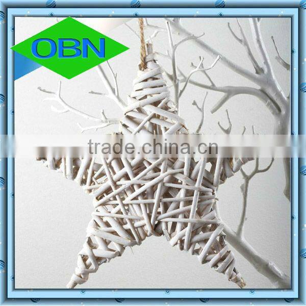 Wholesale christmas tree ornament wicker star festival decorations