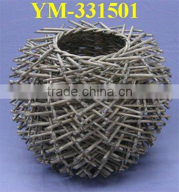 Bulk Wicker Candle Holders with Glass