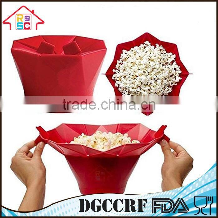 NBRSC Kitchen Foldable Silicone Microwave Popcorn Maker Container Cooking Tool