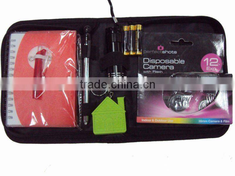 YYS12033 Car emergency tool kit with Emergency camera with flash and 12 exposures