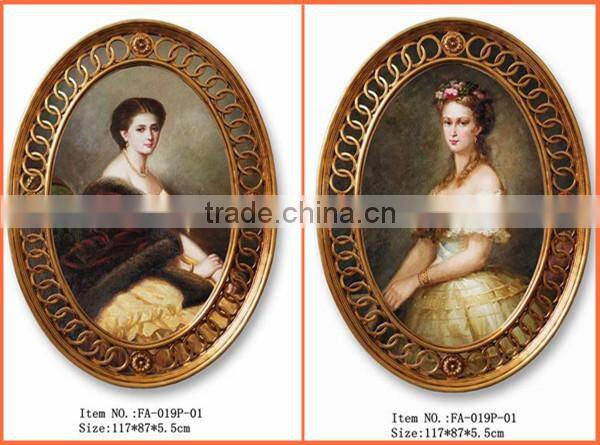 FA-019G-01 Leading vintage frames oil painting for wall decoration
