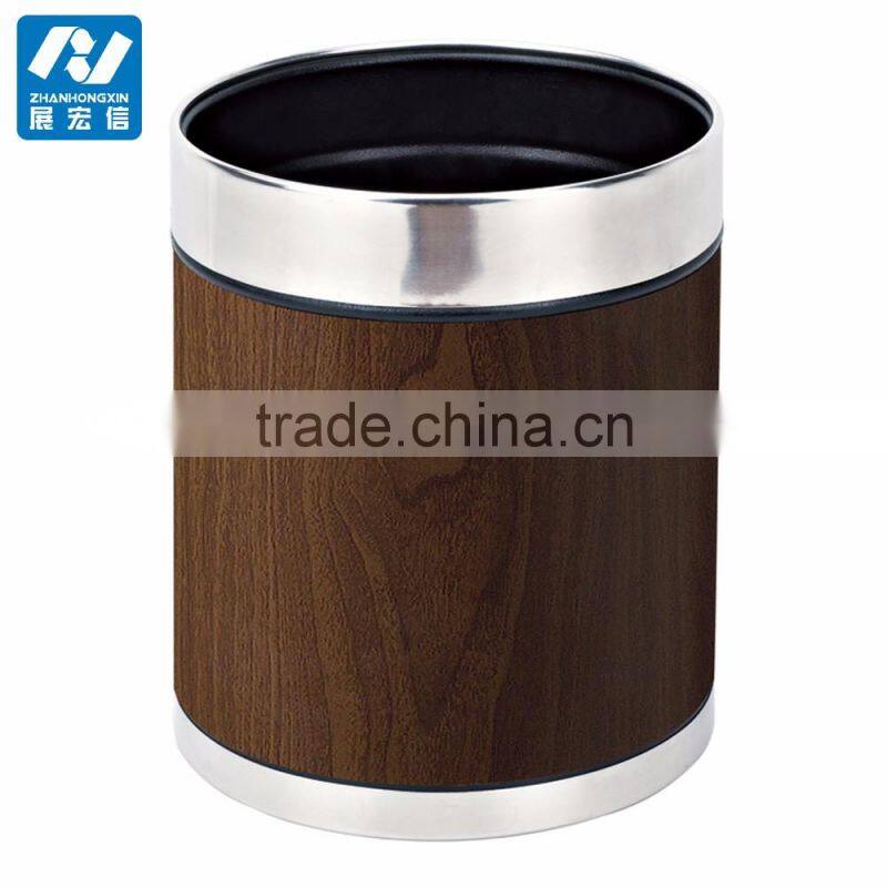 Cheap Price Leather Waste Bin Hotel Room, Mini Garbage Can