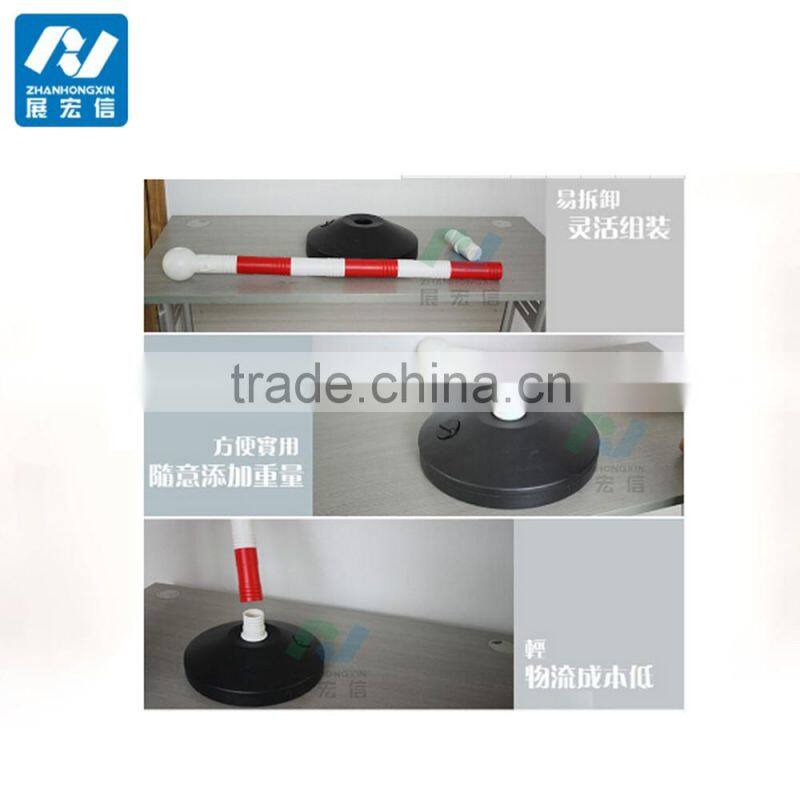 plastic stanchion pole sand filled base