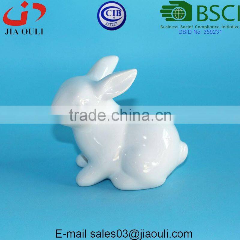 BSCI Audit Factory EASTER decorations small Ceramic Bunny Figurines