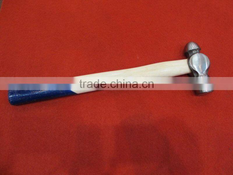 ball pen hammer with wood handle,cast iron or forged carbon steel