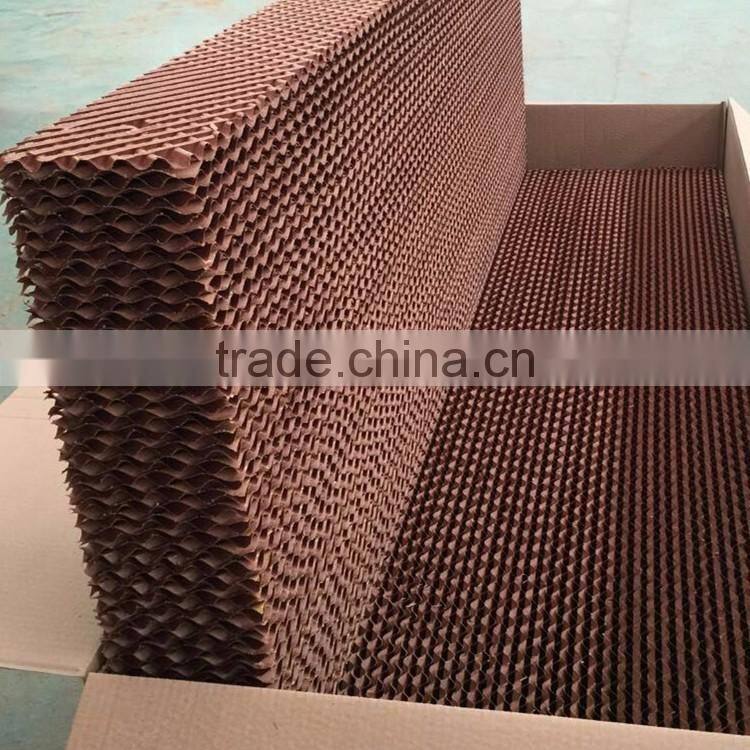 High quality greenhouse poultry 7090 honey comb evaporative cooling pad