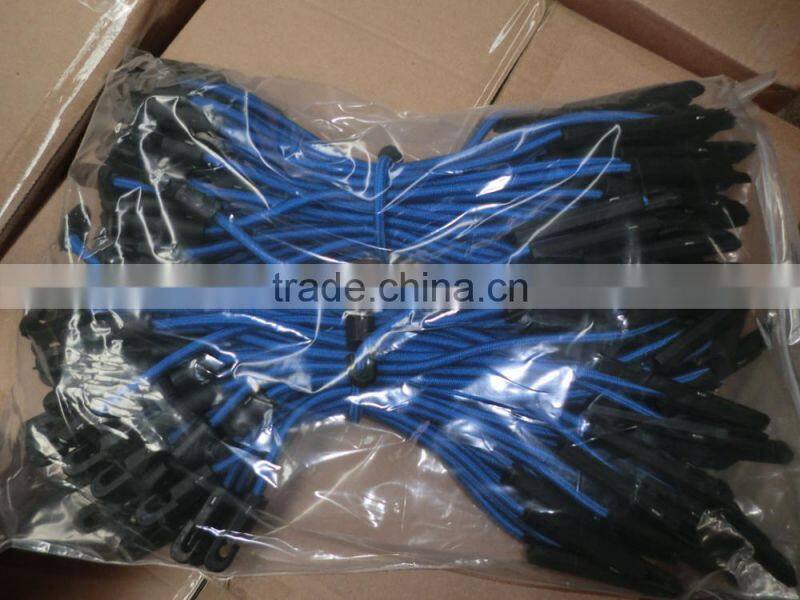 Latex thread elastic bungee toggle ties for scaffolding sheeting
