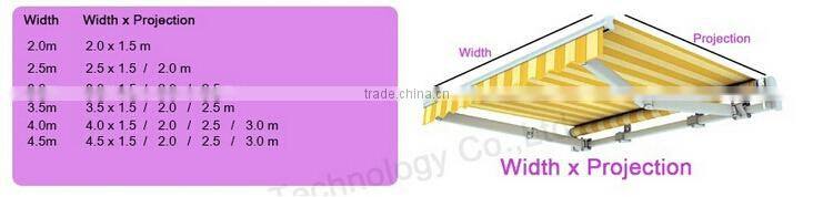Manual 8.2'*6.6' Retractable patio deck awning outdoor sun shade canopy shelter, hot sale in Ebay,Trade assurance supplier