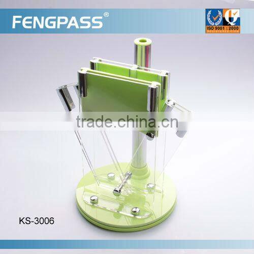 Colorful surface pp universal round knife block(371-389-476)