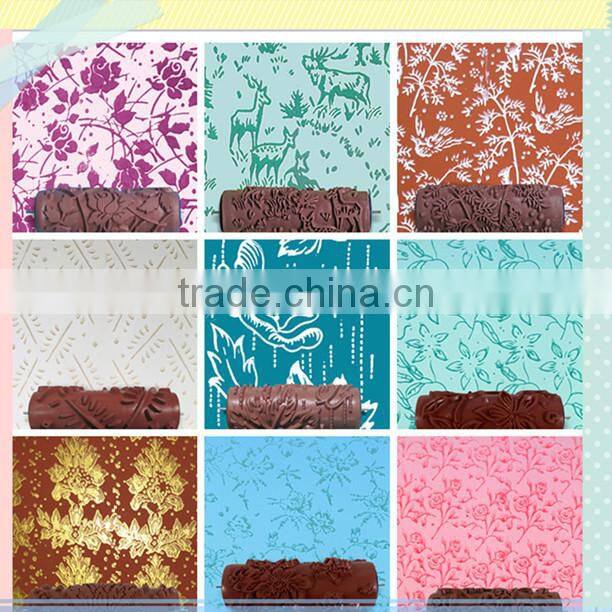 6" paint soft rubber pattern printing roller