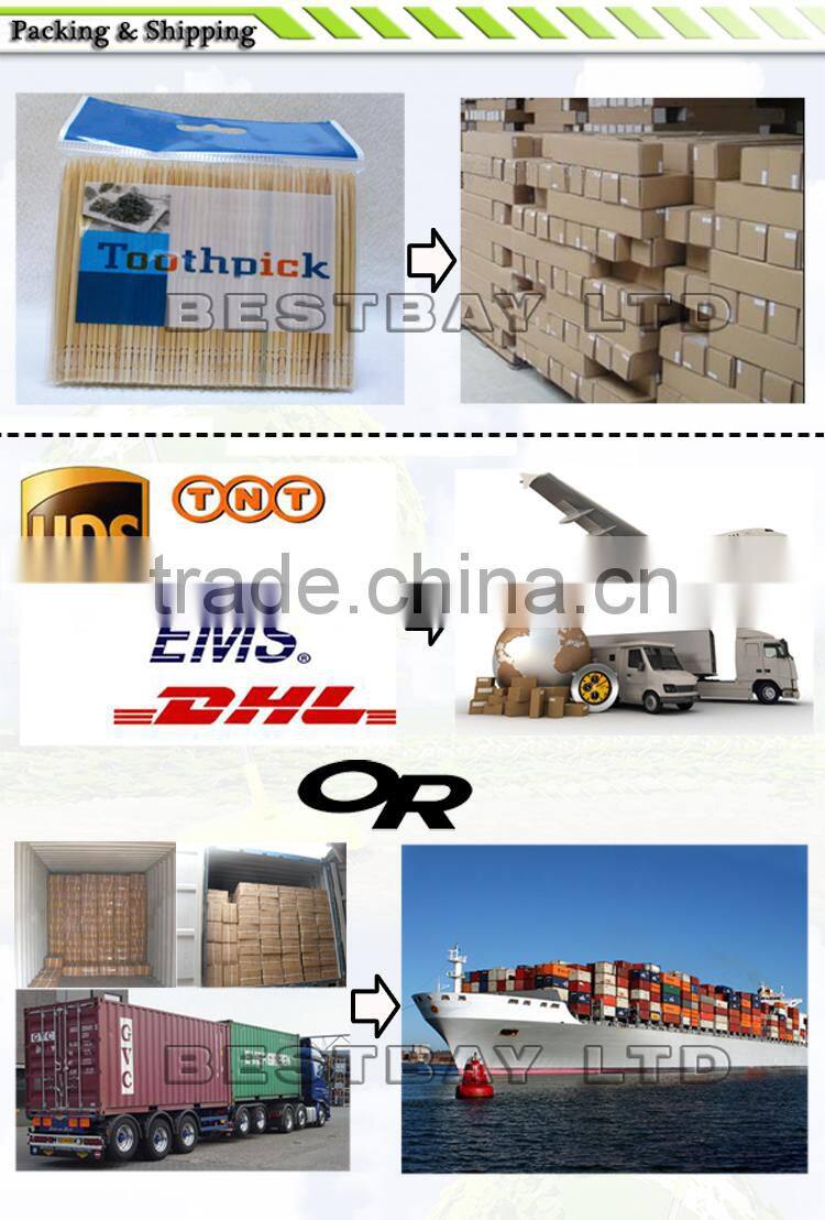 Natural bamboo toothpicks made in China