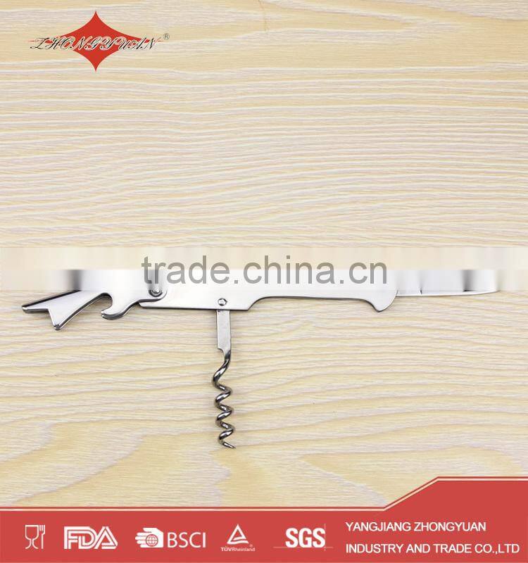 Stainless steel Corkscrew Wine cork Opener with knife