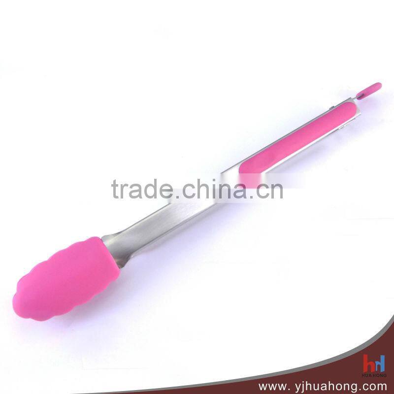 Mini kitchen silicone food tongs HFT-S07DA